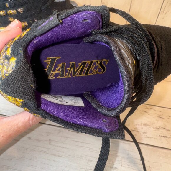 Nike Lebron XVII 17 Mens 7.5 "Lake Show" Black / White / Eggplant [BQ3177-004] - Picture 9 of 12